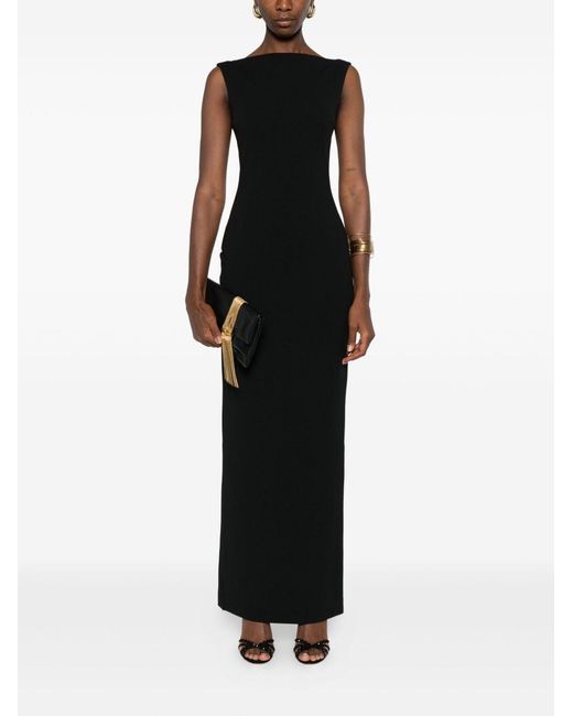 Solace London Black Imogen Long Dress