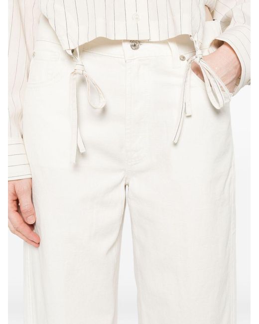 Seven7 White Linen Trousers