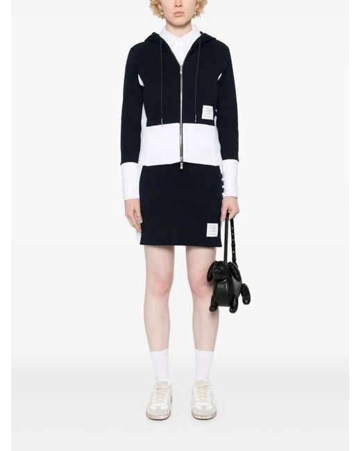 Thom Browne Blue Mini Skirt W/ Engineered 4 Bar
