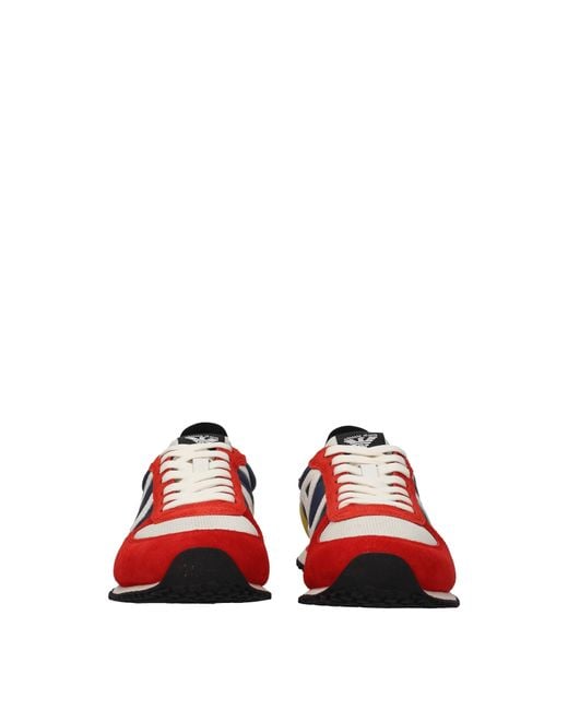 Armani Jeans Red Sneakers Uomo Tessuto Multicolore for men