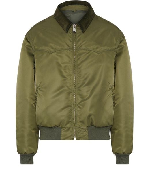 Maison Margiela Green Nylon Bomber Jacket