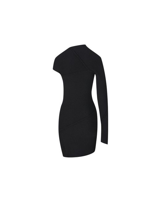 Balenciaga Black Spiral Mini Dress