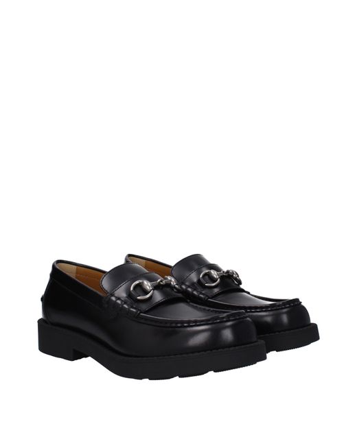 Gucci Black Mocassini Uomo Pelle Nero for men
