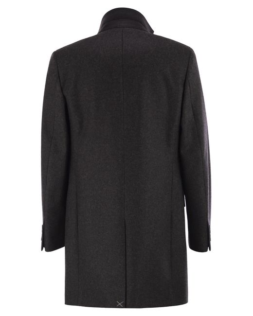 Fay Black Double Coat for men