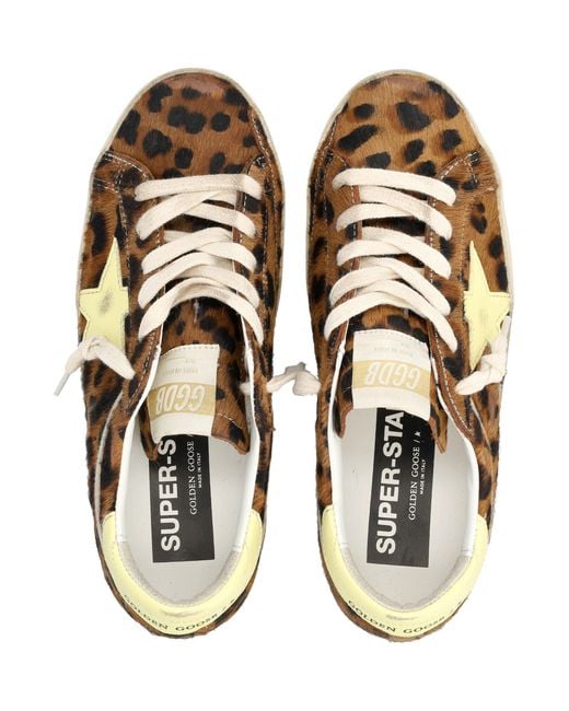 Golden Goose Deluxe Brand Brown Chic Leopard Print Sneakers For