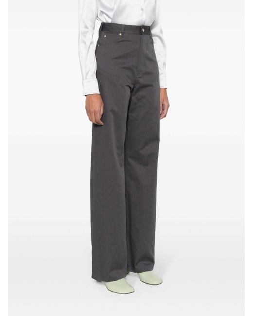 Loewe Blue High-Waisted Cotton Trousers