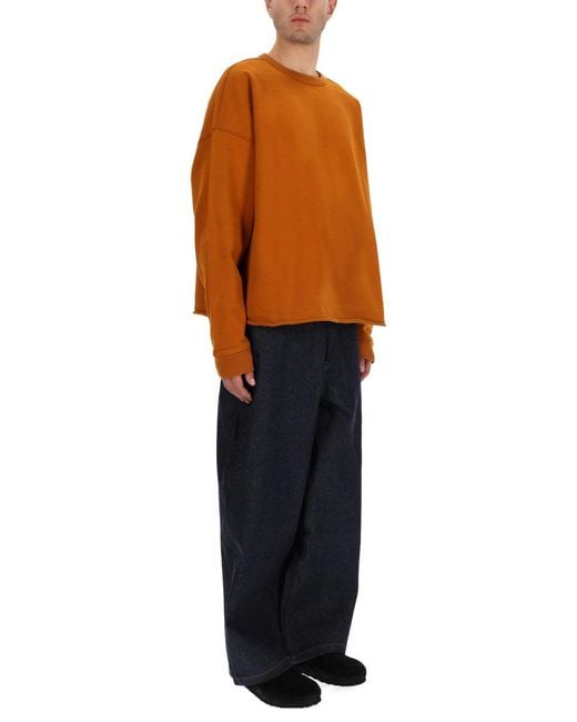 YMC Orange "Studio" Sweatshirt for men