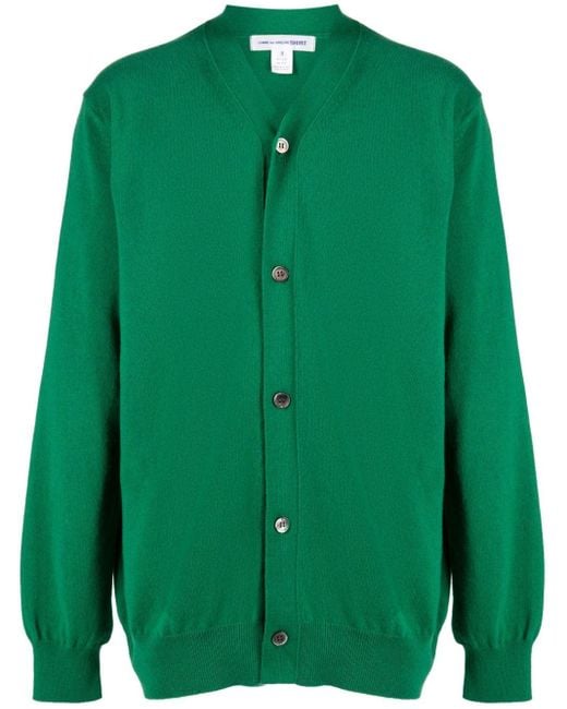 Comme des Garçons Green Cardigan Knit Clothing