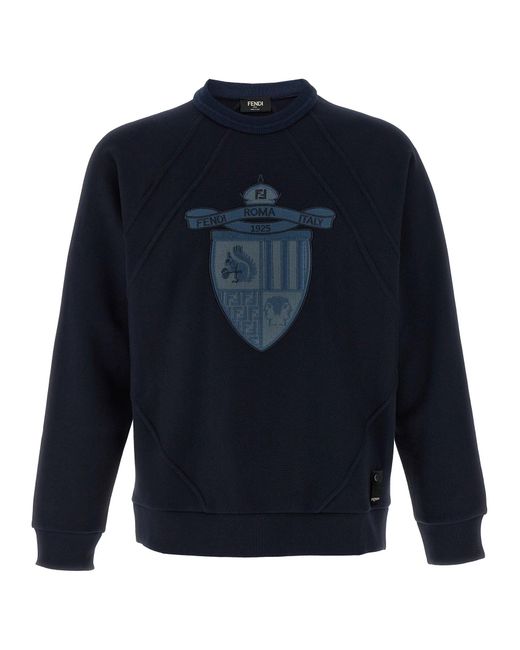 Fendi Crest' Sweatshirt in Blue für Herren