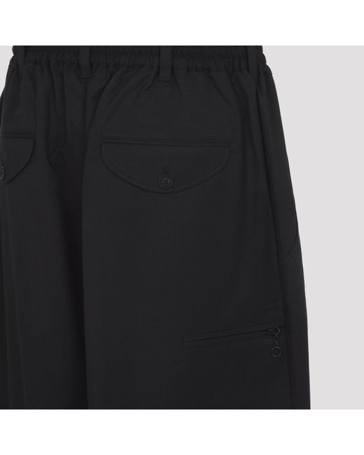 Y-3 Black Y-3 Ref Wool Tp Pants for men