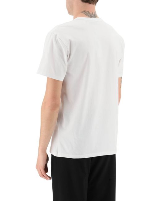 Maison Kitsuné Fox Head T-shirt in het White voor heren
