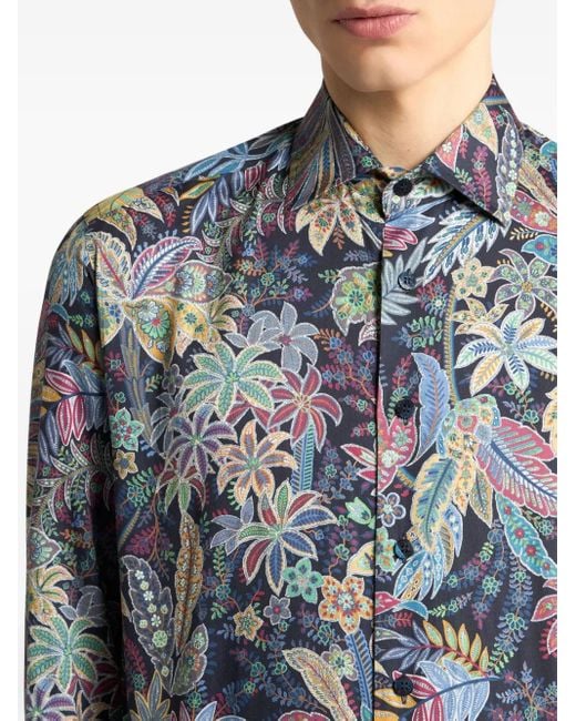 Camisa estampada de Etro de hombre de color Blue