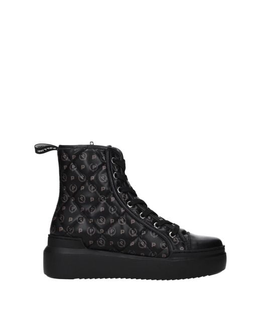 Pollini Black Sneakers Donna Poliuretano Nero