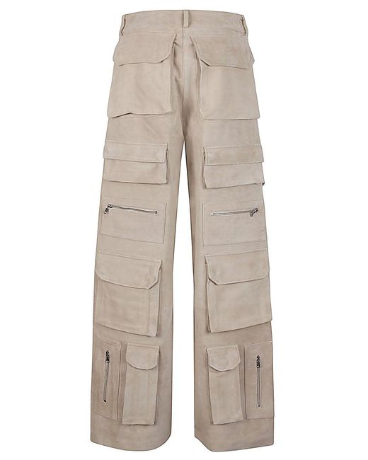 Fermas.club Natural Suede Cargo Trousers