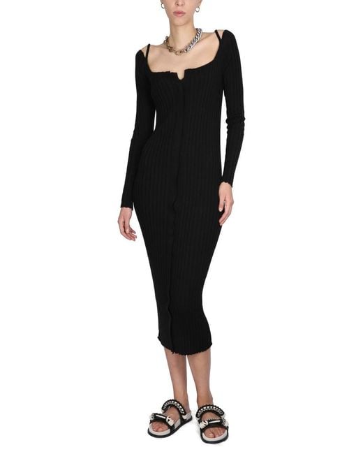 Philosophy Di Lorenzo Serafini Filosofie Di Lorenzo Serafini Midi Jurk in het Black