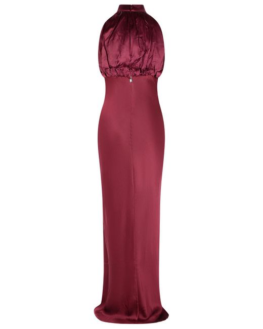 ROTATE BIRGER CHRISTENSEN Red Kalina' Burgundy Silk Dress