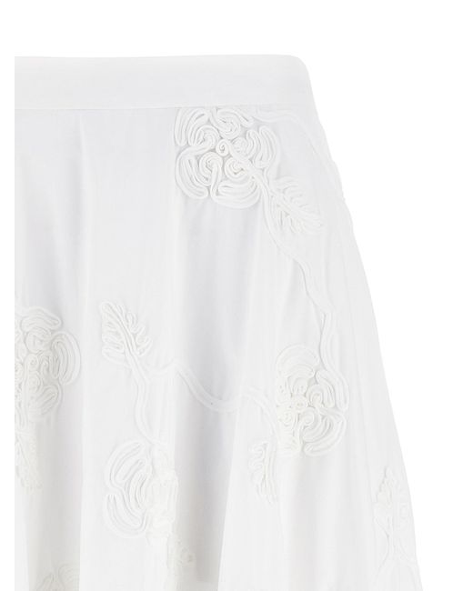 ROTATE BIRGER CHRISTENSEN White 'Flower Maxi' Skirt
