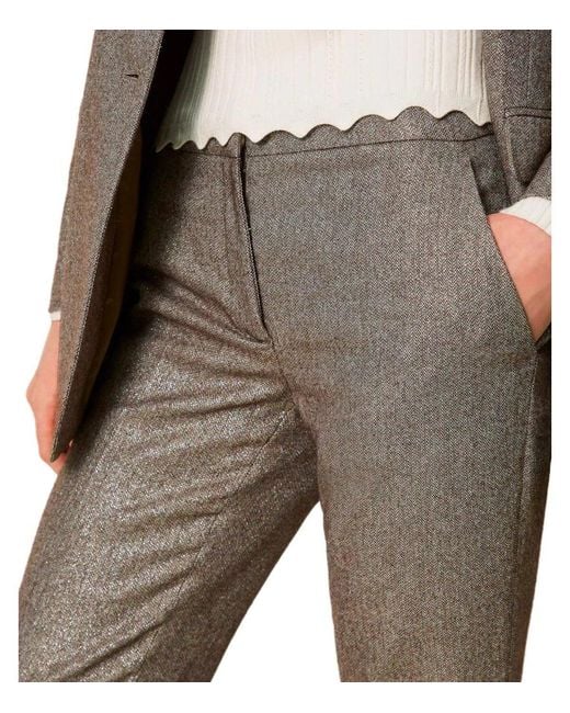 Twinset Gray Flare Pants