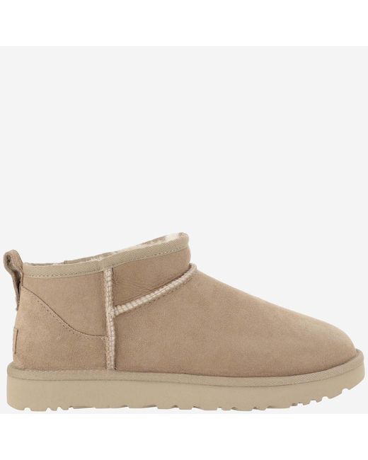 Ugg Natural Boots Classic Ultra Mini Leather