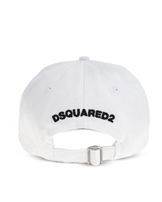 DSquared² White Bestickte Baseballkappen