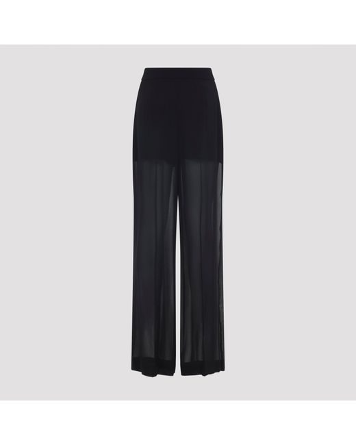 Alberta Ferretti Blue Georgette Pants