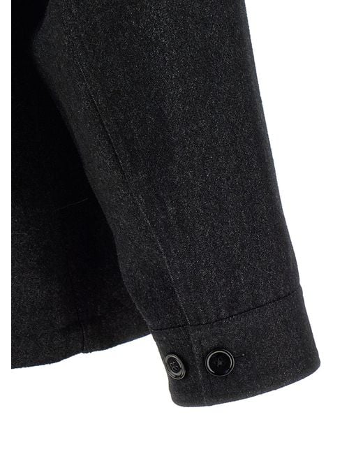 Surchemise en laine Lemaire pour homme en coloris Black
