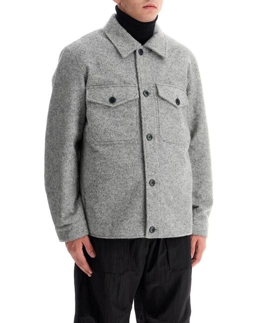 Woolrich Reflektierende Wollmischhemdjacke in Gray für Herren