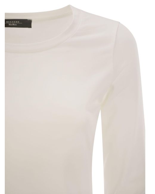 Week-end Max Mara Multia T-shirt en maillot de coton biologique Weekend by Maxmara en coloris White