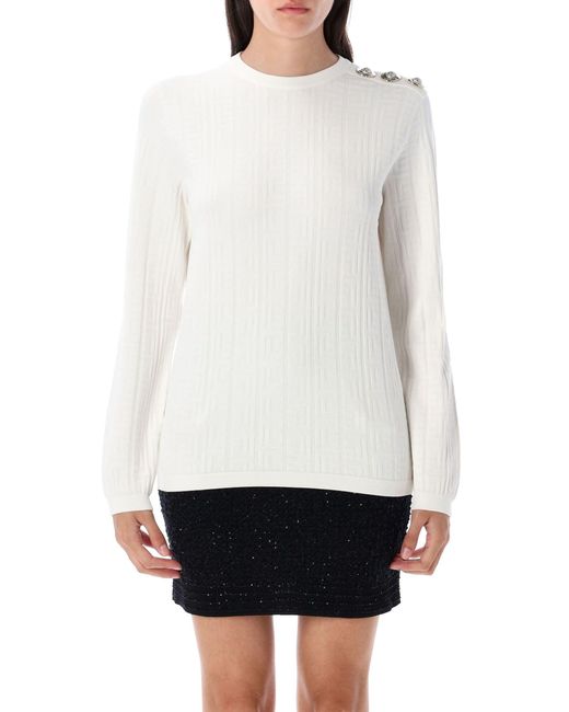 Balmain White Pullover