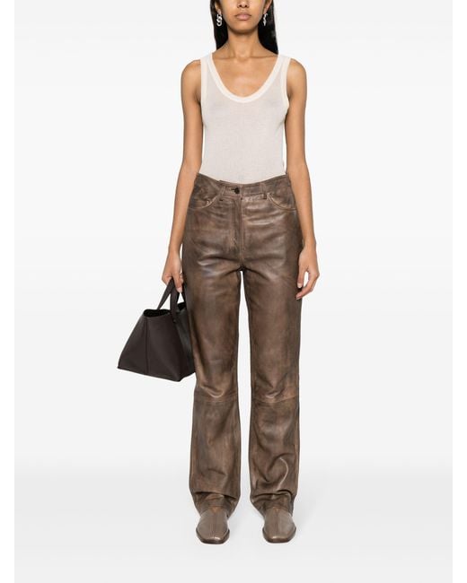 Lemaire White Ribbed Tank Top