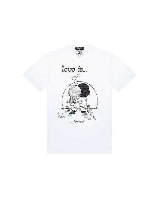 DSquared² Cotton T-Shirt in White für Herren
