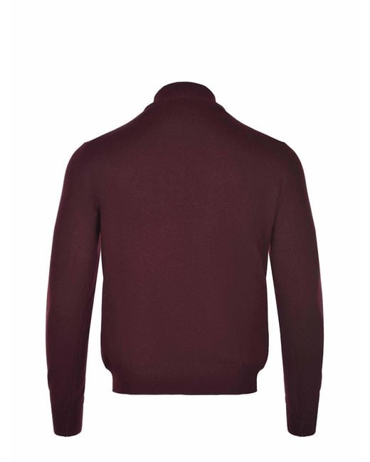Pull en laine vierge Tagliatore pour homme en coloris Purple