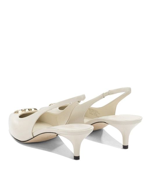 Tory Burch White Heeled Shoes