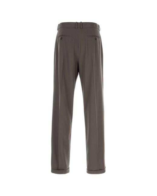 The Row Gray Brown Wool Tosca Pant for men
