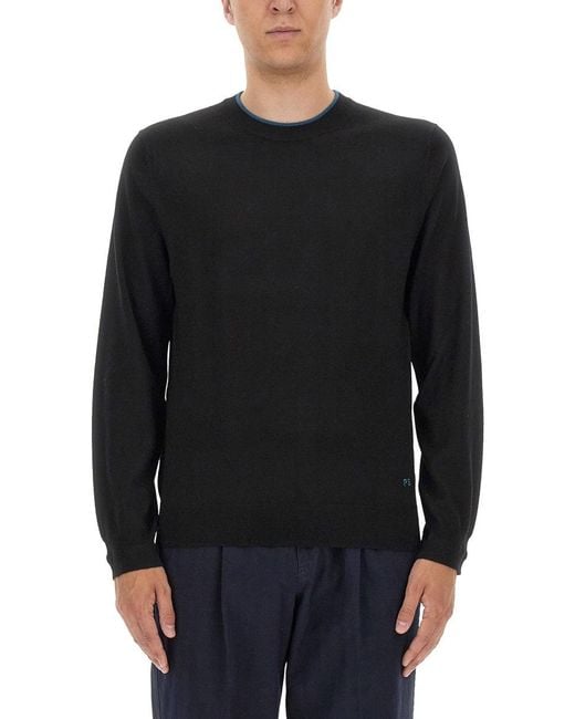 Paul Smith Black Jersey With Logo for men