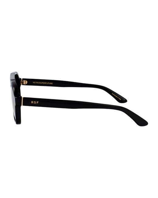 Retrosuperfuture Black Squared Sunglasses Pez