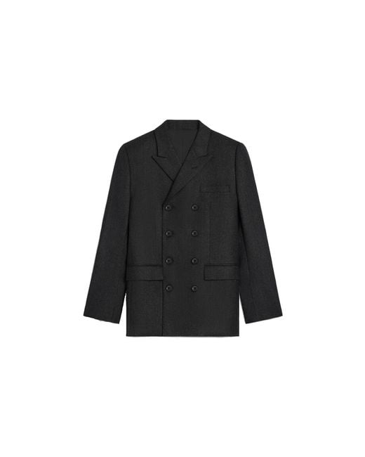 Giacca Blazer Céline Wool di Céline in Black da Uomo