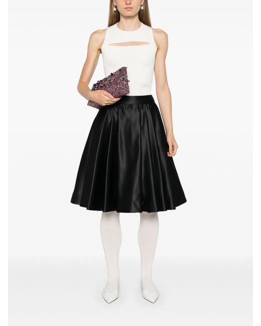 Vivetta Black Ruota Midi Skirt