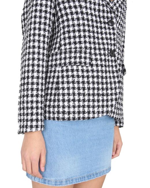 Versace Blue Wool Blend Tweed Jacket