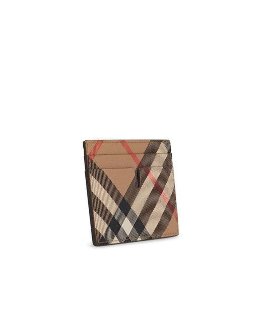 Burberry White 'Sandon' Polyurethane Card Holder for men