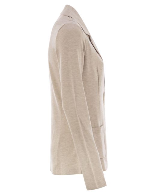 Majestic Natural Single Button Jacket
