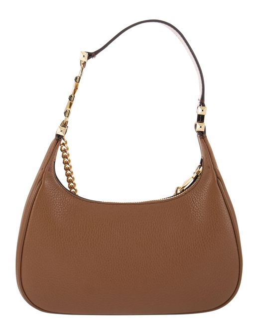 Michael Kors Brown Piper - Small Grained Leather Shoulder Bag