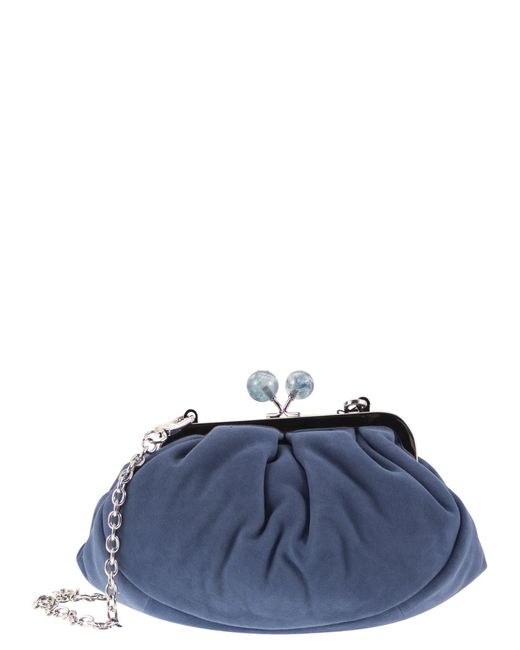 Weekend by Maxmara Blue Wkavalois Small Suede Bag
