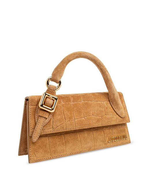 Jacquemus Brown Le Chiquito Long Boucle Lederhandtasche
