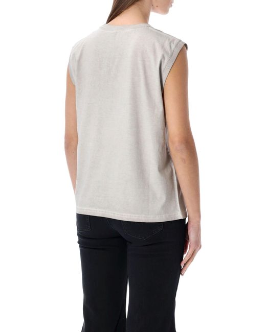DIESEL White T-Embej Sleeveless Cotton T-Shirt