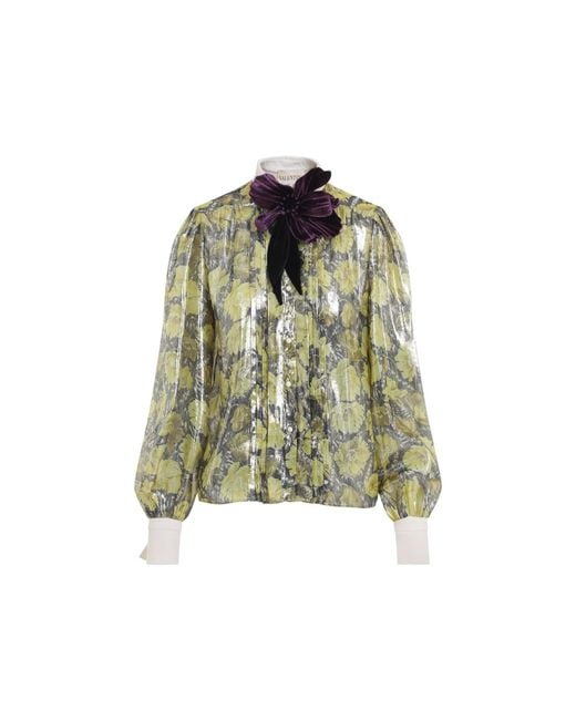 Valentino Green Lurex Shirt