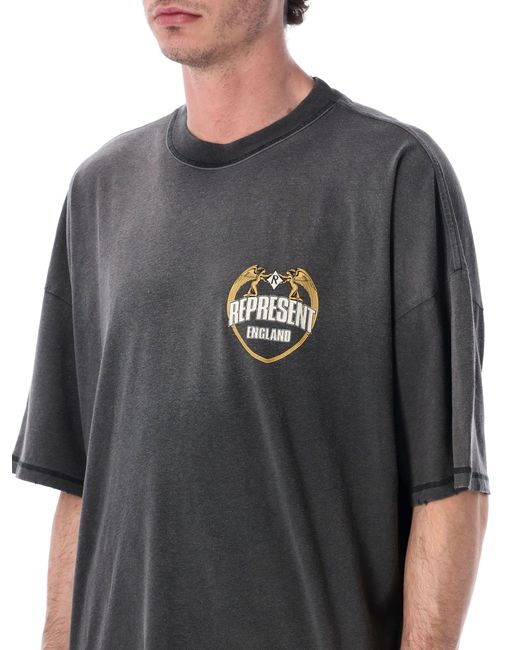 Represent Gray Angel Border T-Shirt for men