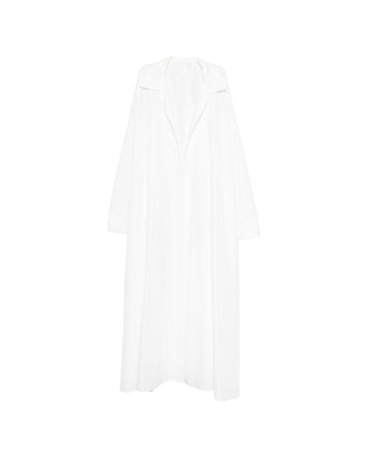 Norma Kamali White Oversized Shirt Dress