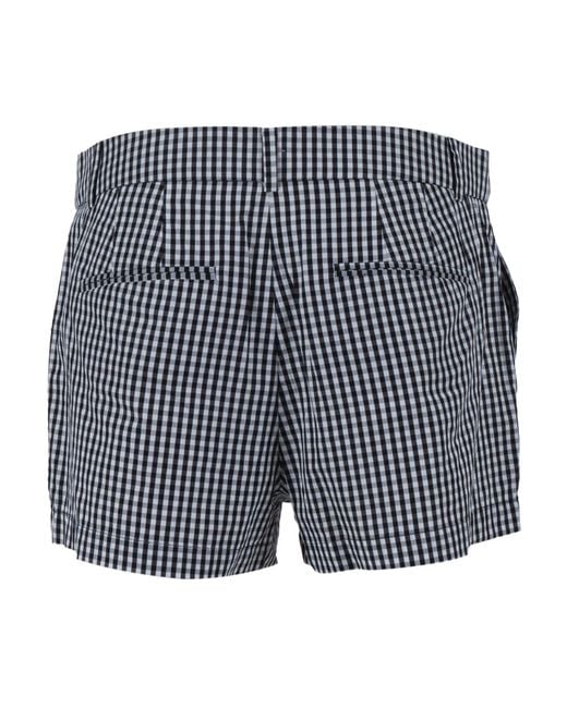 Michael Kors Gingham Platte Voorkant Kort in het Blue