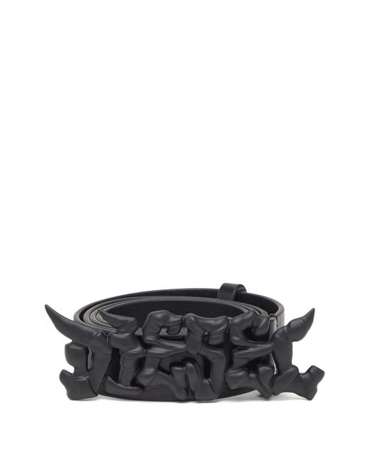 DIESEL Black Logo B-Graffiti Belt for men